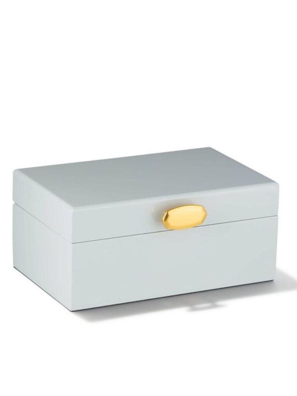 Kendra Scott Wood White Jewelry Organizer Box with Gold Accent New